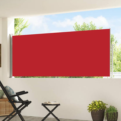 Patio Retractable Side Awning 120x500 cm Red