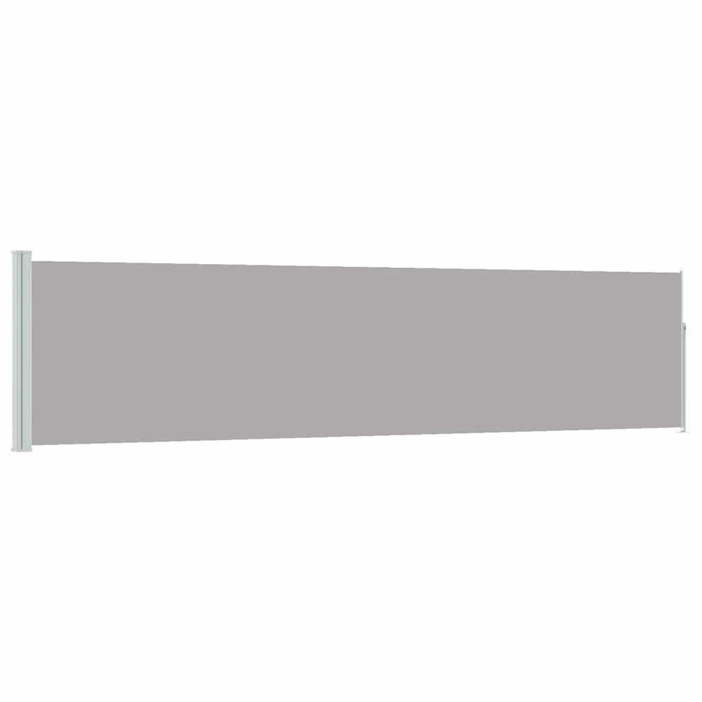 Patio Retractable Side Awning 47.2"x196.9" Gray