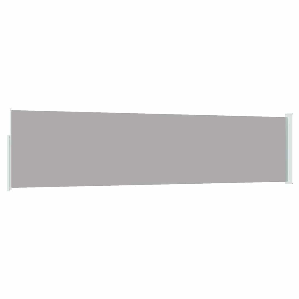 Patio Retractable Side Awning 47.2"x196.9" Gray