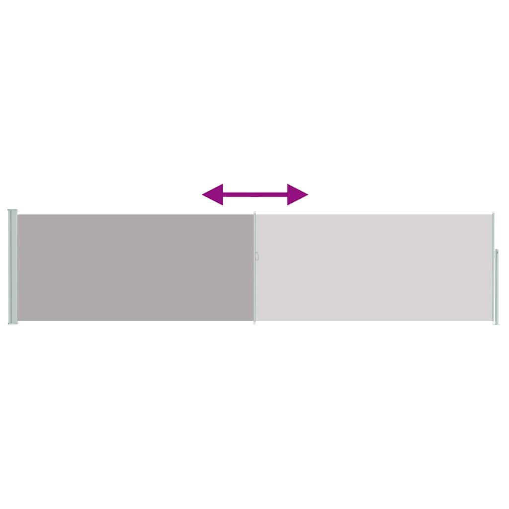 Patio Retractable Side Awning 47.2"x196.9" Gray