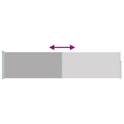 Patio Retractable Side Awning 47.2"x196.9" Gray