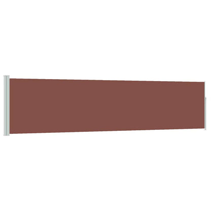Patio Retractable Side Awning 120x500 cm Brown