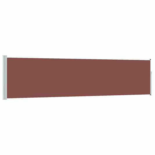 Patio Retractable Side Awning 117x514 cm Brown