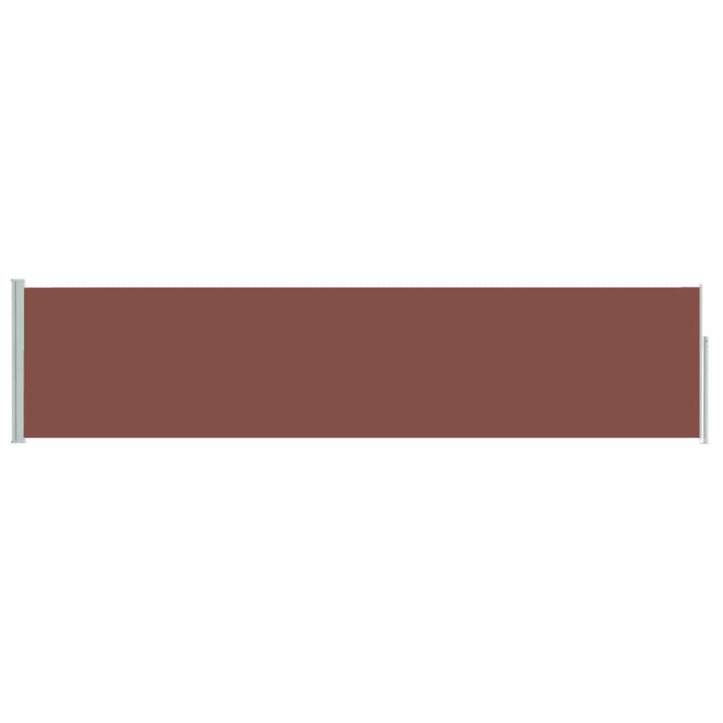 Patio Retractable Side Awning 120x500 cm Brown