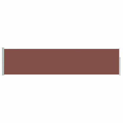 Patio Retractable Side Awning 120x500 cm Brown