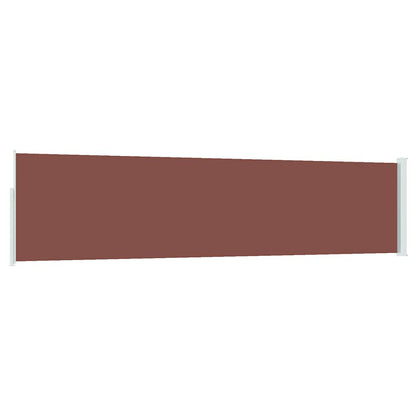 Patio Retractable Side Awning 120x500 cm Brown