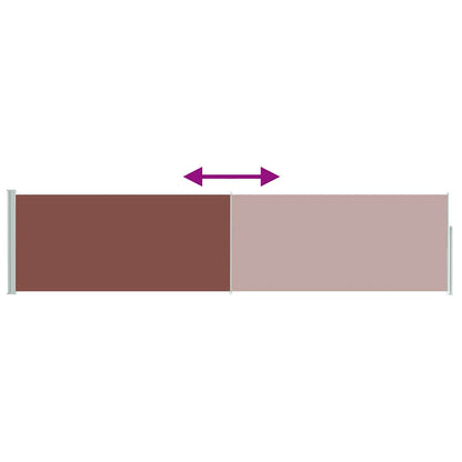 Patio Retractable Side Awning 120x500 cm Brown