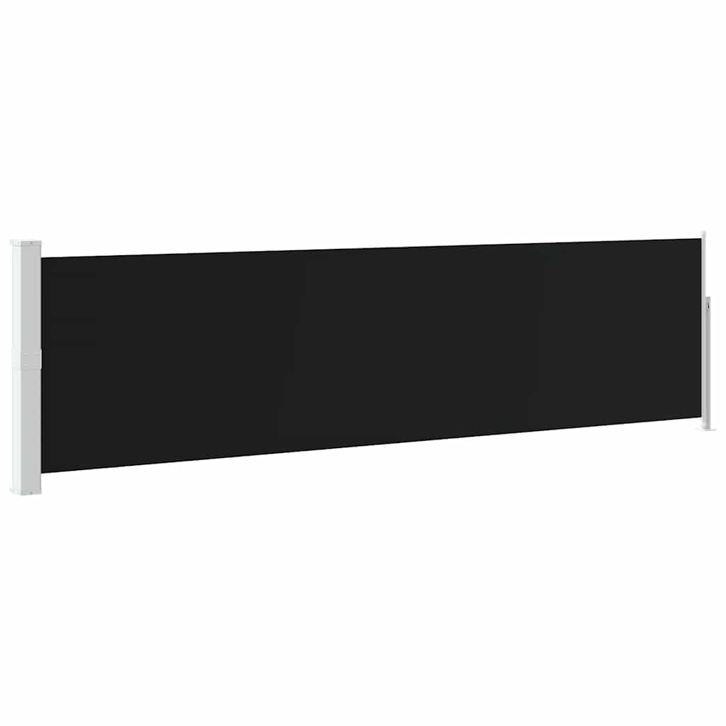 Patio Retractable Side Awning 140x500 cm Black