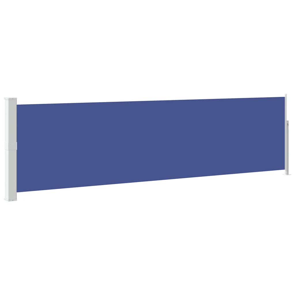 Patio Retractable Side Awning 140x500 cm Blue