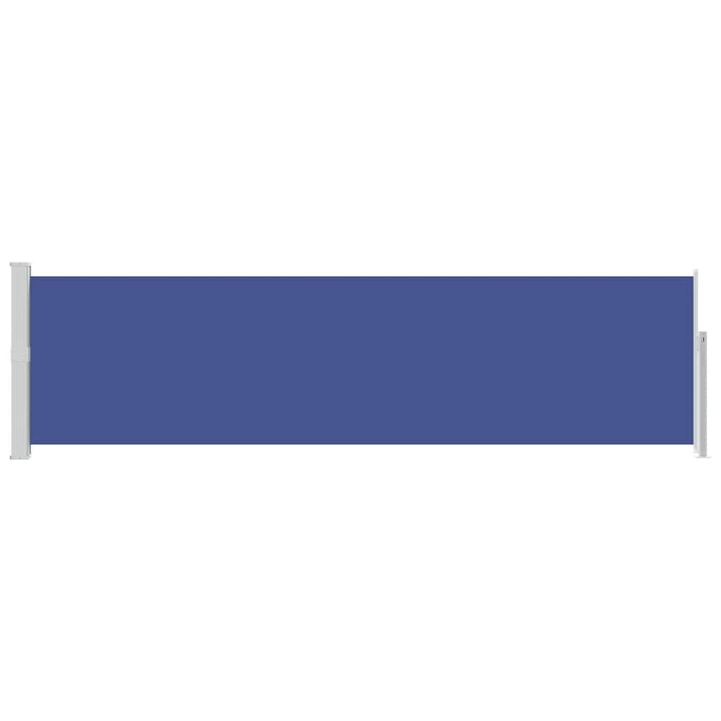 Patio Retractable Side Awning 140x500 cm Blue