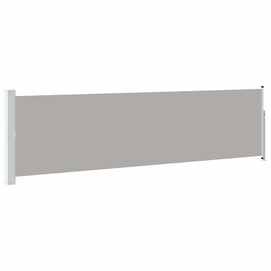 Patio Retractable Side Awning 140x514 cm Grey