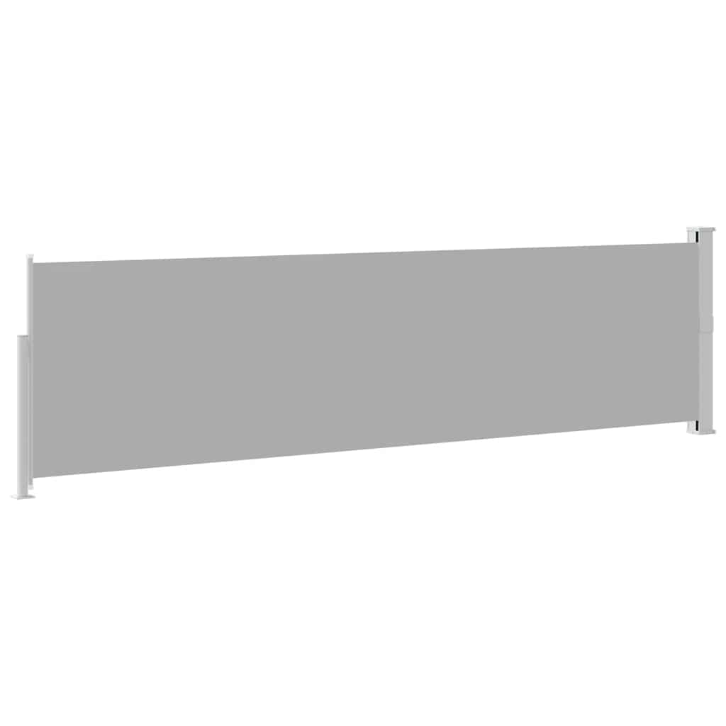 Patio Retractable Side Awning 140x500 cm Grey