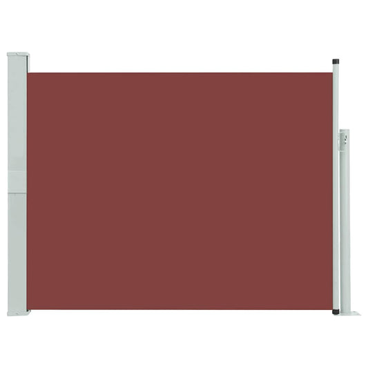 Side Awning | Brown | Polyester | 140x500 cm | Retractable
