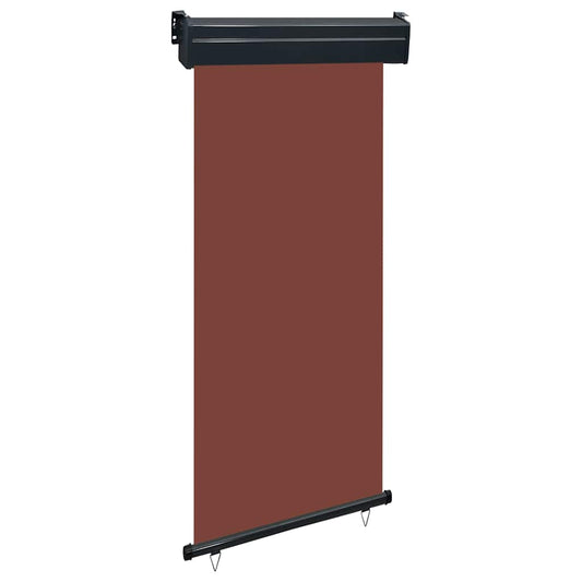 Balcony Side Awning | Brown | Polyester | 105x250 cm | Retractable