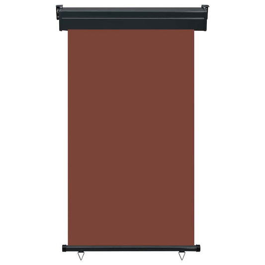 Balcony Side Awning | Brown | Polyester | 105x250 cm | Retractable