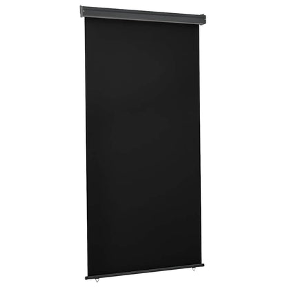 Balcony Side Awning 125x250 cm Black