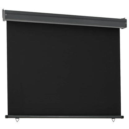 Balcony Side Awning 125x250 cm Black