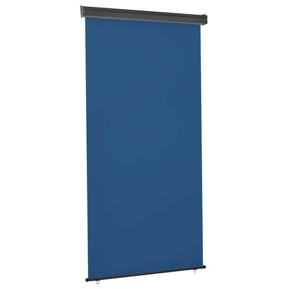 Balcony Side Awning | Blue | Steel, aluminium, fabric (100% polyester)