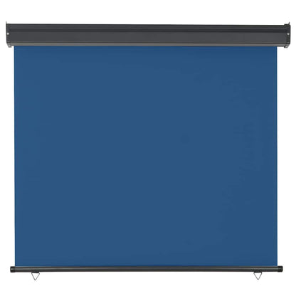 Balcony Side Awning | Blue | Steel, aluminium, fabric (100% polyester)