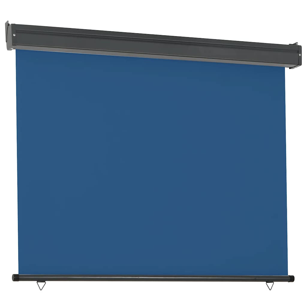 Balcony Side Awning | Blue | Steel, aluminium, fabric (100% polyester)