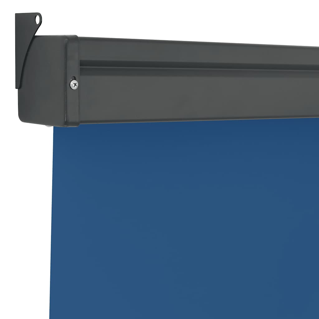 Balcony Side Awning | Blue | Steel, aluminium, fabric (100% polyester)