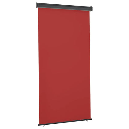 Balcony Side Awning | Red | Steel | 125 cm x 250 cm | Retractable