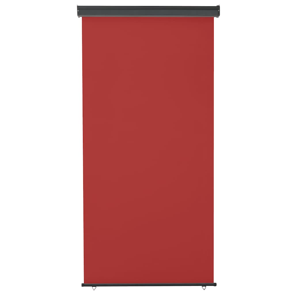 Balcony Side Awning | Red | Steel | 125 cm x 250 cm | Retractable