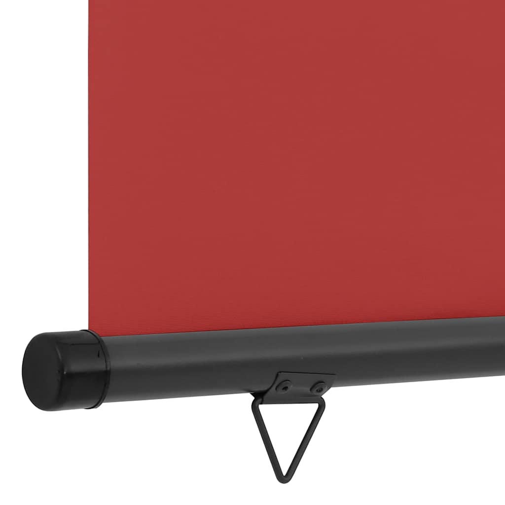 Balcony Side Awning | Red | Steel | 125 cm x 250 cm | Retractable