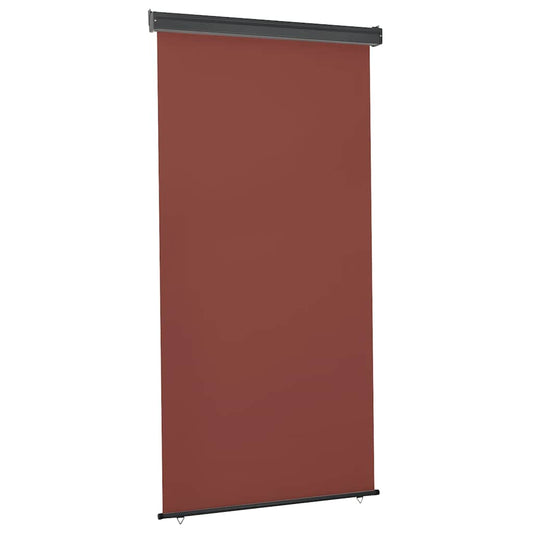 Balcony Side Awning | Brown | Polyester, Aluminium, Steel | 125x250 cm