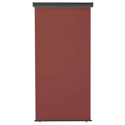 Balcony Side Awning | Brown | Polyester, Aluminium, Steel | 125x250 cm
