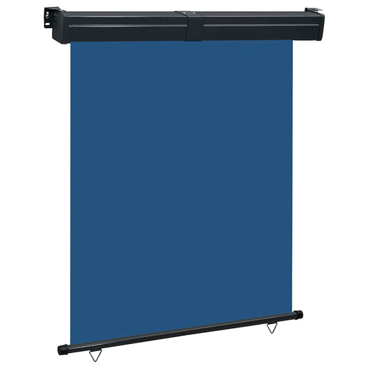 Balcony Side Awning | Blue | Steel, Aluminium, 100% Polyester