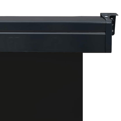 Balcony Side Awning | Black | Steel, aluminium, 100% polyester fabric