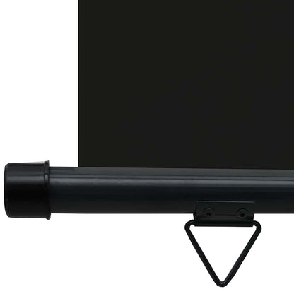 Balcony Side Awning | Black | Steel, aluminium, 100% polyester fabric