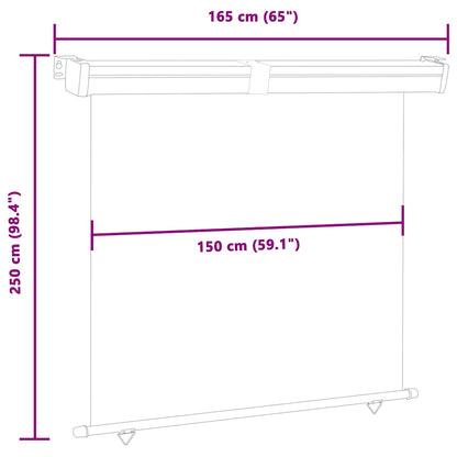 Balcony Side Awning | Black | Steel, aluminium, 100% polyester fabric