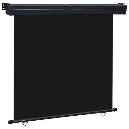 Balcony Side Awning | Black | Steel, aluminium, polyester | 175x250 cm