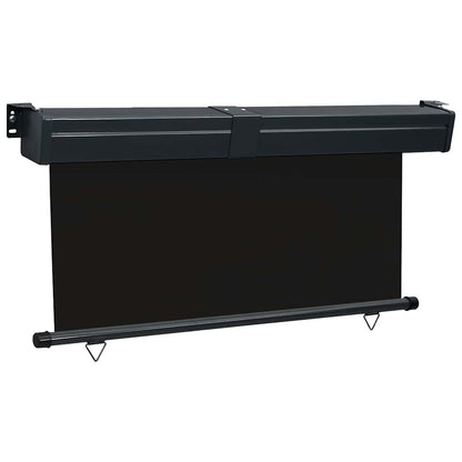 Balcony Side Awning | Black | Steel, aluminium, polyester | 175x250 cm