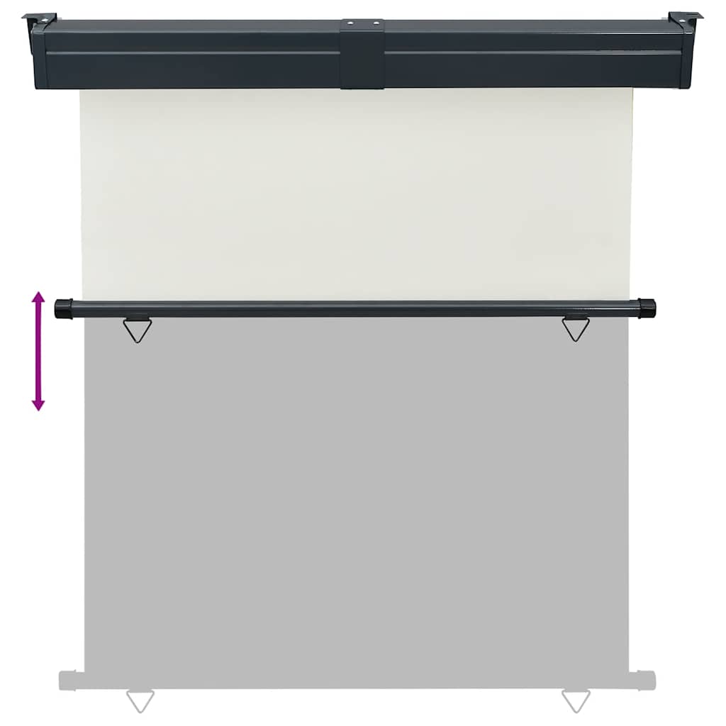Balcony Side Awning | Cream | Polyester, Aluminium, Steel | 175 x 250 cm