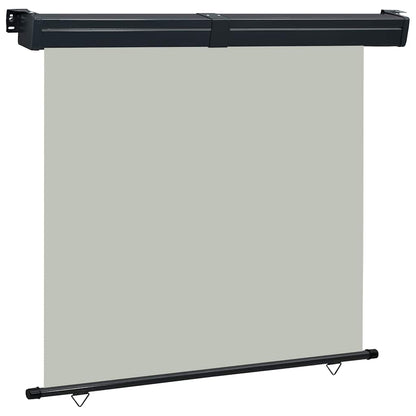 Balcony Side Awning | Grey | Steel | 175x250 cm | Retractable
