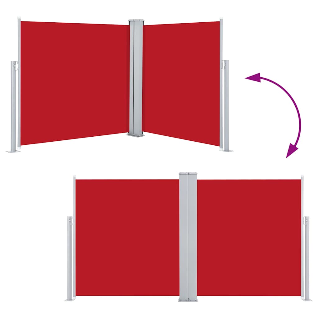 Side Awning | Red | Polyester with PU coating | 100 x 600 cm