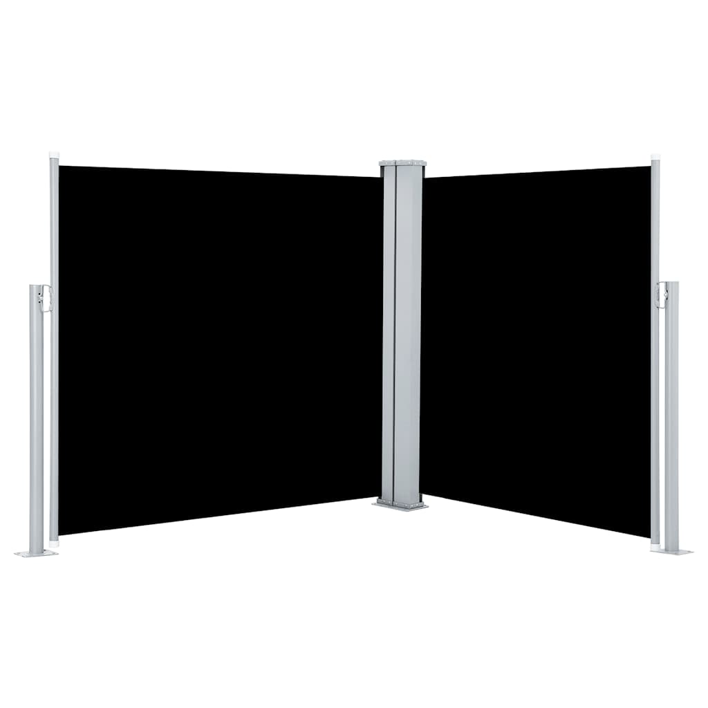 Retractable Side Awning Black 47.2"x236.2