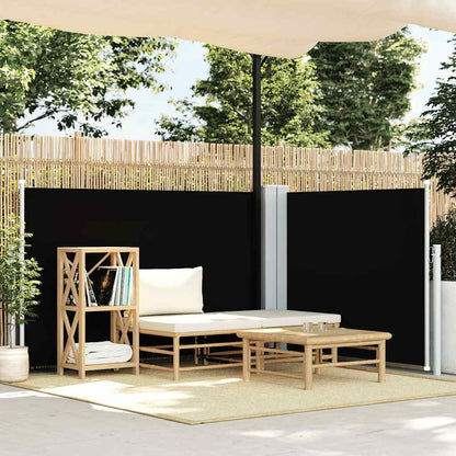 Retractable Side Awning Black 47.2"x236.2