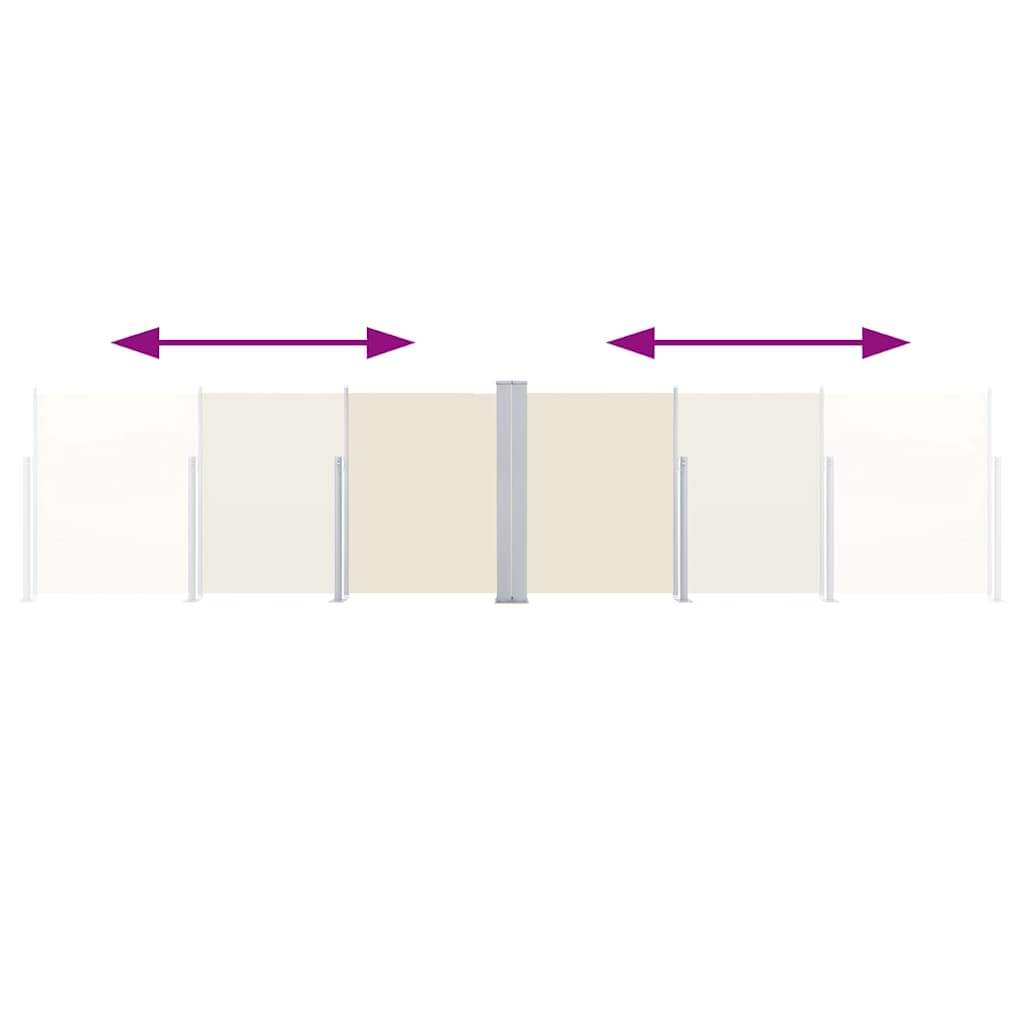 Retractable Side Awning Cream 120x600 cm