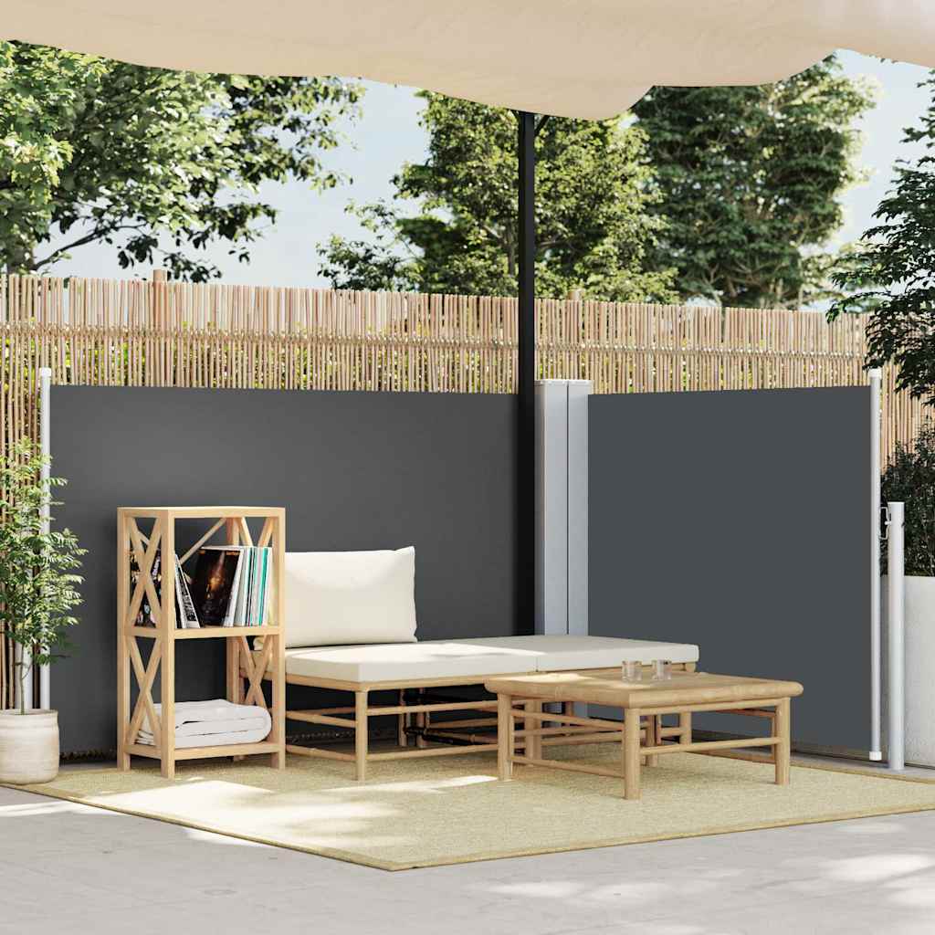 Retractable Side Awning Anthracite 47.2"x236.2