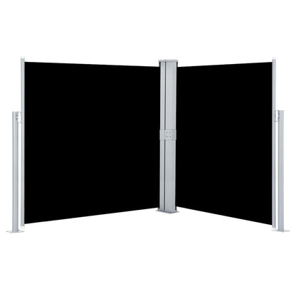 Retractable Side Awning Black 55.1"x236.2