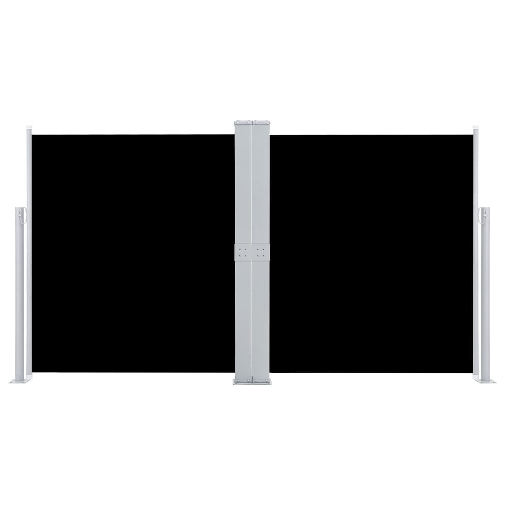Retractable Side Awning Black 55.1"x236.2