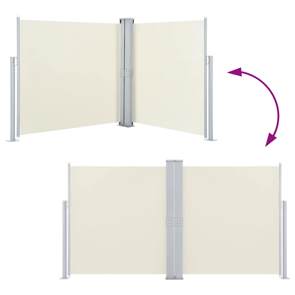 Retractable Side Awning Cream 140x600 cm