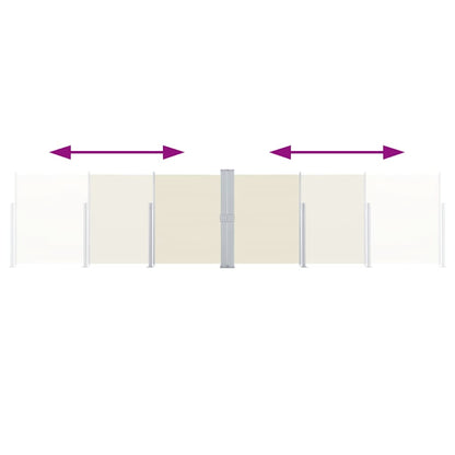 Retractable Side Awning Cream 140x600 cm