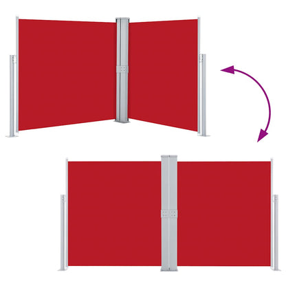 Retractable Side Awning Red 140x600 cm