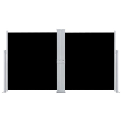 Patio Retractable Double Side Awning 66.9"x236.2" Black