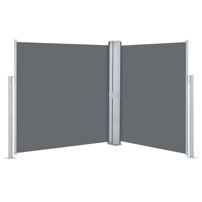 Patio Retractable Double Side Awning 66.9"x236.2" Anthracite